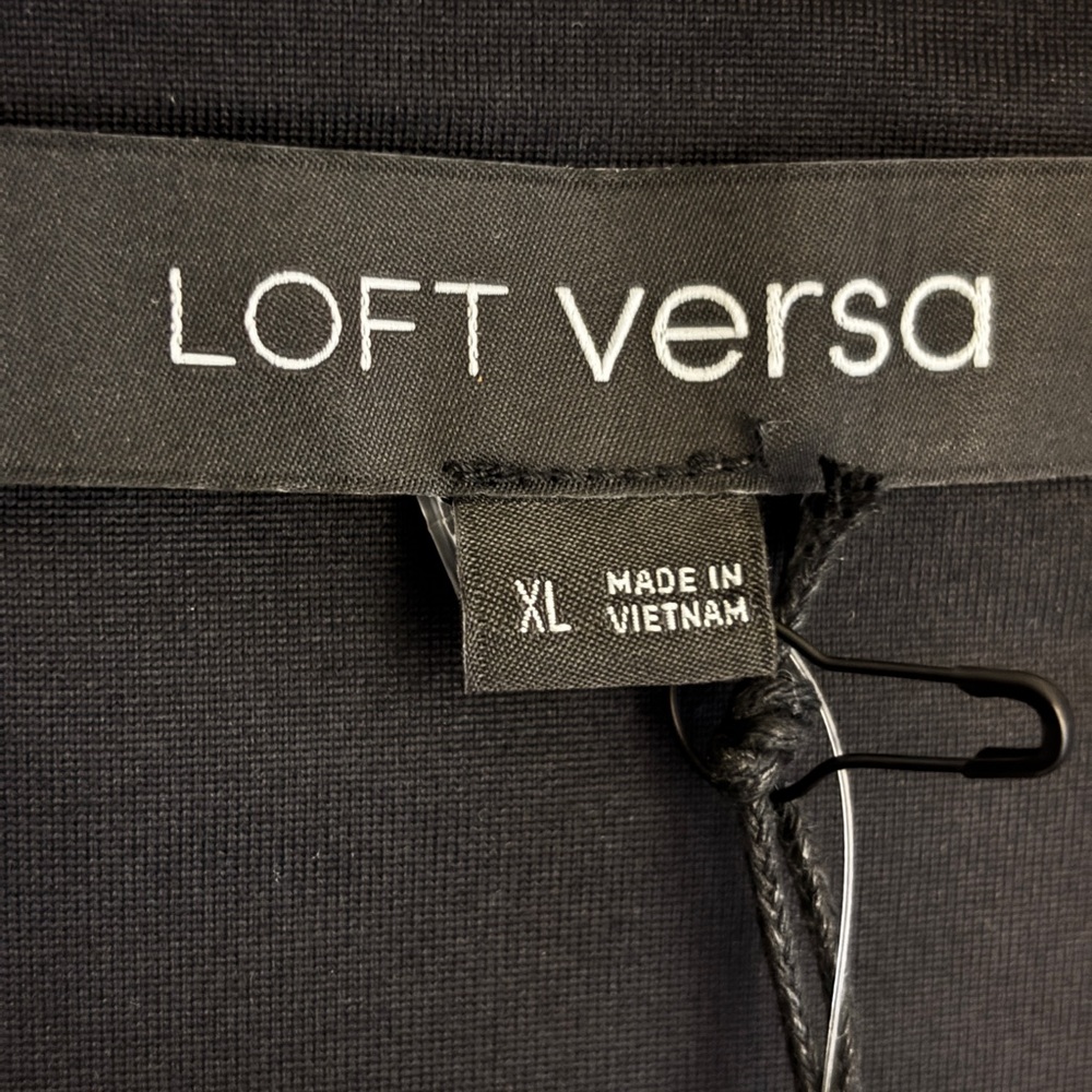 LOFT Versa 360 Knit Square Neck Tee, Black XL - Picture 6 of 10